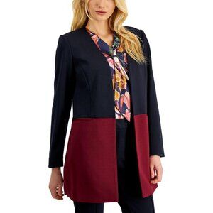 Tahari Colorblock Collarless Blazer